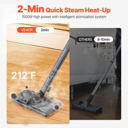 2000W Heavy Duty Steam Cleaner with 27 Accessories - 51 oz XL Canister Carpet/Floor/Window/Automatic Deep Cleaner