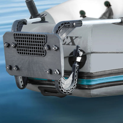 Intex 5 Person Inflatable Boat Set, Trolling Motor, & Boat Motor Mount Kit