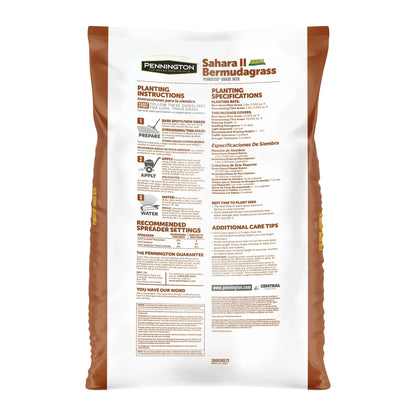 Pennington Sahara II Bermudagrass Penkoted Grass Seed 25 lb, Full Sun, Heat Tolerant