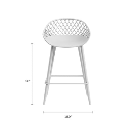 Kurv Indoor and Outdoor Counter Stool - Aloe Green - Set of 2