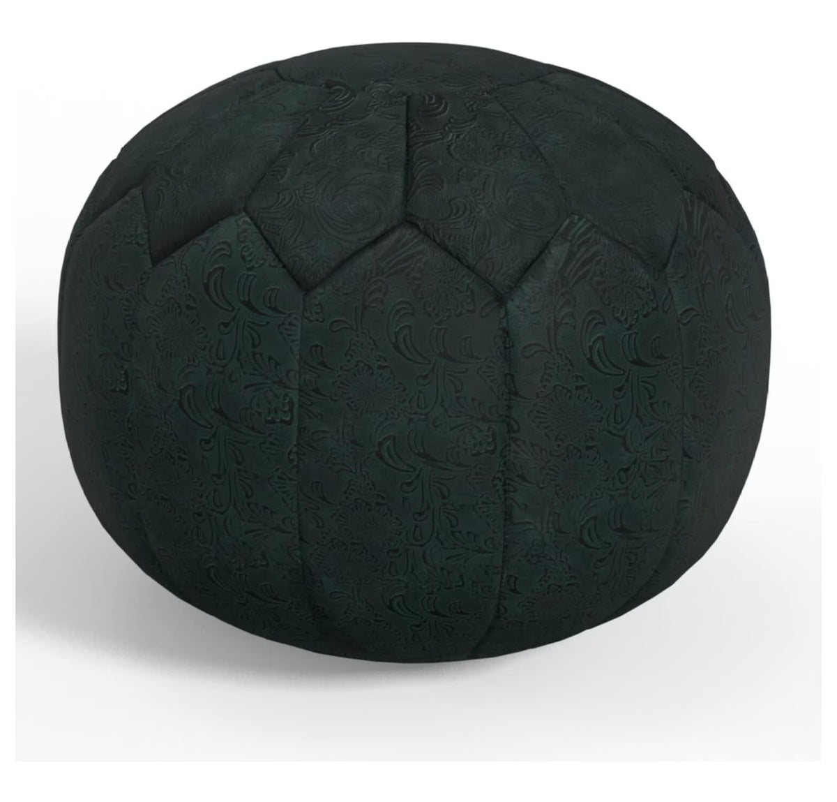 Exlonjet Margo 20 Inch Boho Round Pouf in Multi Color Braided Jute, For the Living Room, Bedroom and