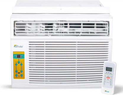 Senville 10,000 BTU Window Air Conditioner, Cools up to 450 sq. ft., Easy to Use, Washable Filter
