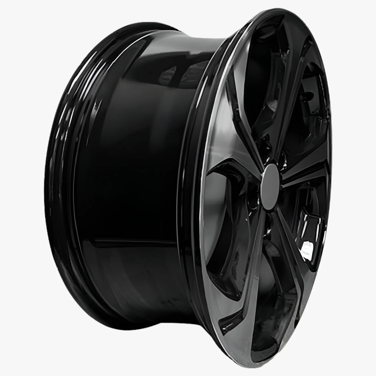 For 2014-2015 Honda Civic 18 Inch Black Machine Face (Diamond Cut) Black Rim - OE Direct Replacement - Road Ready Car Wheel