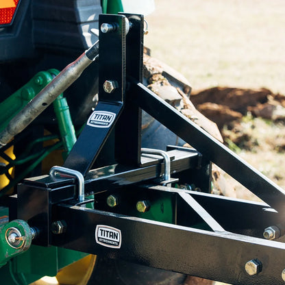 Titan Attachments 3 Point 21" Double Bottom Moldboard Turn Plow Fits Category 1 Tractors, Tow-Behind Dual Turning Plow Rotates Soil to Aerate, Tillage, Soil Prep