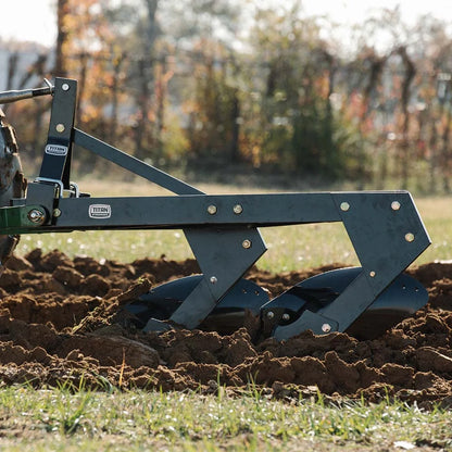 Titan Attachments 3 Point 21" Double Bottom Moldboard Turn Plow Fits Category 1 Tractors, Tow-Behind Dual Turning Plow Rotates Soil to Aerate, Tillage, Soil Prep