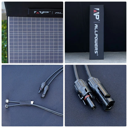 ALLPOWERS R4000 Portable Solar Generator Kit, 3 Pack 400W Foldable Solar Panel with 3600 Watt 3600Wh LiFePO4 Portable Power Station, for Outdoor Camping, Home Backup, RV, [Shipping Separately]
