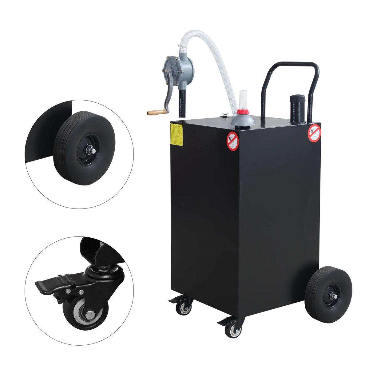 Ladcaser 30/45/50 Gallon Portable Oil Transfer Fluid Diesel Fuel Storage Tanks Gas Caddy Storage Diesel Kerosene Storage Containers for Boat, ATV, Car, Motorcycle
