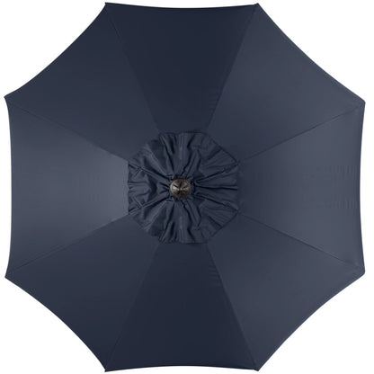 Safavieh Venice 9' Market Crank Tilt Patio Umbrella, Navy/White