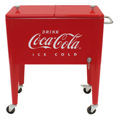 Leigh Country CP 98105 Metal Embossed Retro Outdoor 60 Qt. Cooler Red