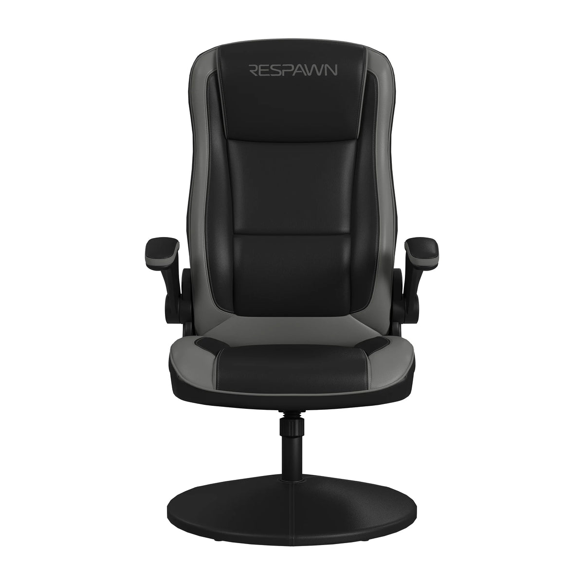 RESPAWN 800 Swivel Rocker Gaming Chair - Ergonomic Floor Gaming Seat with Lumbar Support, Flip Up Armrest, High Back, Pedestal Base, Comfortable No Wheels Console Video Game Rocker Chair - Red