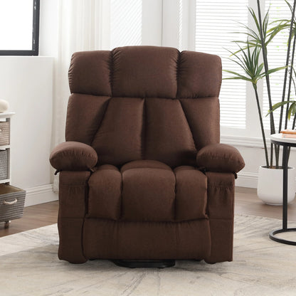 JONPONY Power Lift Recliner Chair Recliners for Elderly with Heat and Massage Recliner Chair for Living Room with Infinite Position and Side Pocket,USB Charge Port,Brown