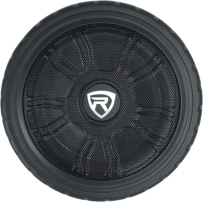 Rockville WHEEL OF BASS 8" Slim Under-Seat Powered Truck/Car Audio Subwoofer Sub
