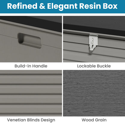 Outdoor Storage Box, 130GAL Waterproof Deck Box, Lockable Pool Patio Storage Indoor Toy Box, Outdoor Storage Bench for Porch, Max Load Weight 500LBS
