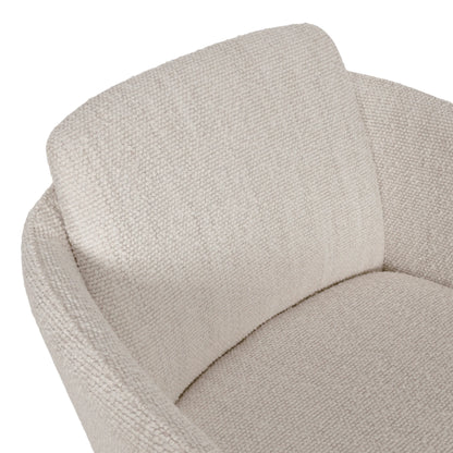 Better Homes & Gardens Juliet Office Chair, Ivory Boucle and Matte Black