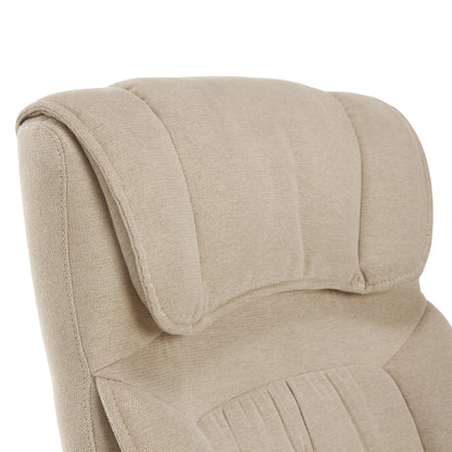 Serta Hannah Office Chair in Fawn Tan Linen Metallic Finish