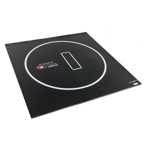 Dollamur 10'x10' Wrestling Mat, Black, Gymnastics, with Circles