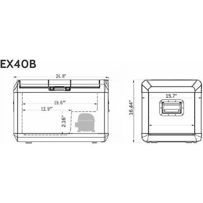 12V Car Fridge 50L 12/24V DC 110-240V AC Portable Freezer Compressor Cooler 0℉-50℉ 3-Year Warranty