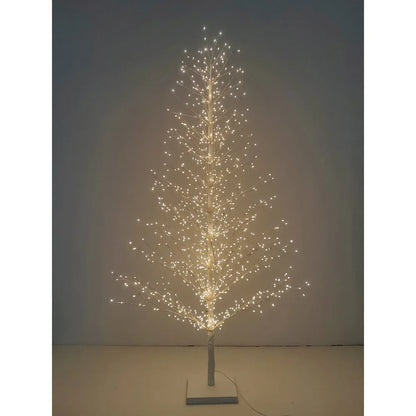 Hi-Line Gift Ltd. 70in White Birch Tree with 1099 LED Lights Indoor Use Only