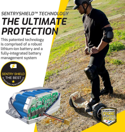 SWAGTRON Swagboard Outlaw Off-Road T6 - Handles Over 420 LBS. Up to 12 MPH. 10″ Rugged Tires