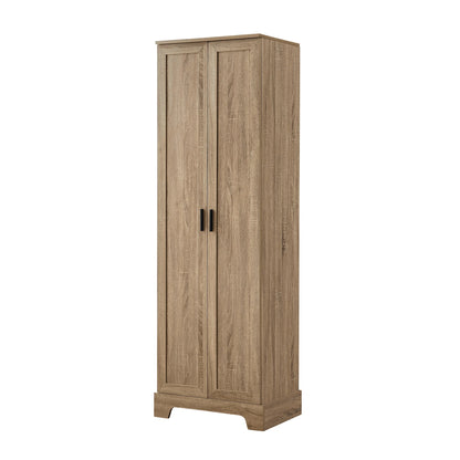 Urli Modern Double Door Storage Cabinet with Adjustable Shelves, Black