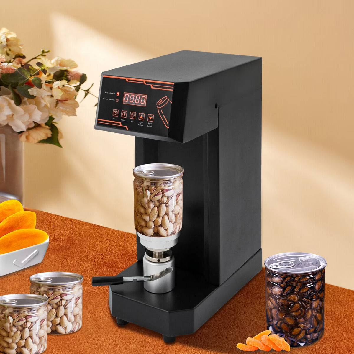 Miumaeov 70W Commercial Electric Can Sealer Machine 5.7cm Automatic Can Sealing Machine