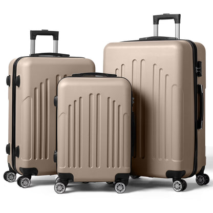 Zimtown 3 Piece Nested Spinner Suitcase Luggage Set With TSA Lock Royal Blue