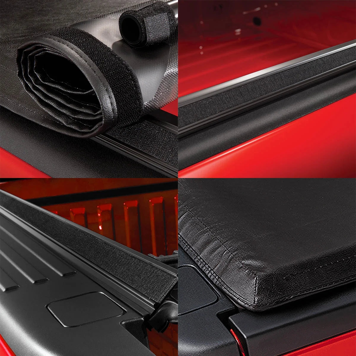Auto Drive Soft Roll up Truck Bed Tonneau Cover Fits 1999-2006, 07 Classic Silverado / Sierra 1500 2500 HD 3500 HD 6.5FT Bed (78")