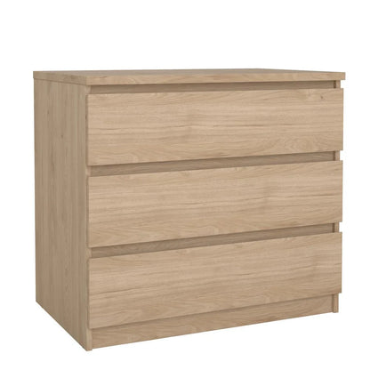 Tvilum Scottsdale 3 Drawer Chest Dresser for Adults, White High Gloss