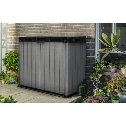 Keter Outdoor Storage Shed, Durable Resin, Compact & Portable, Store-It-Out Darwin, Grey
