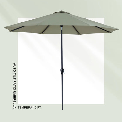Tempera 9FT Auto Tilt patio umbrella