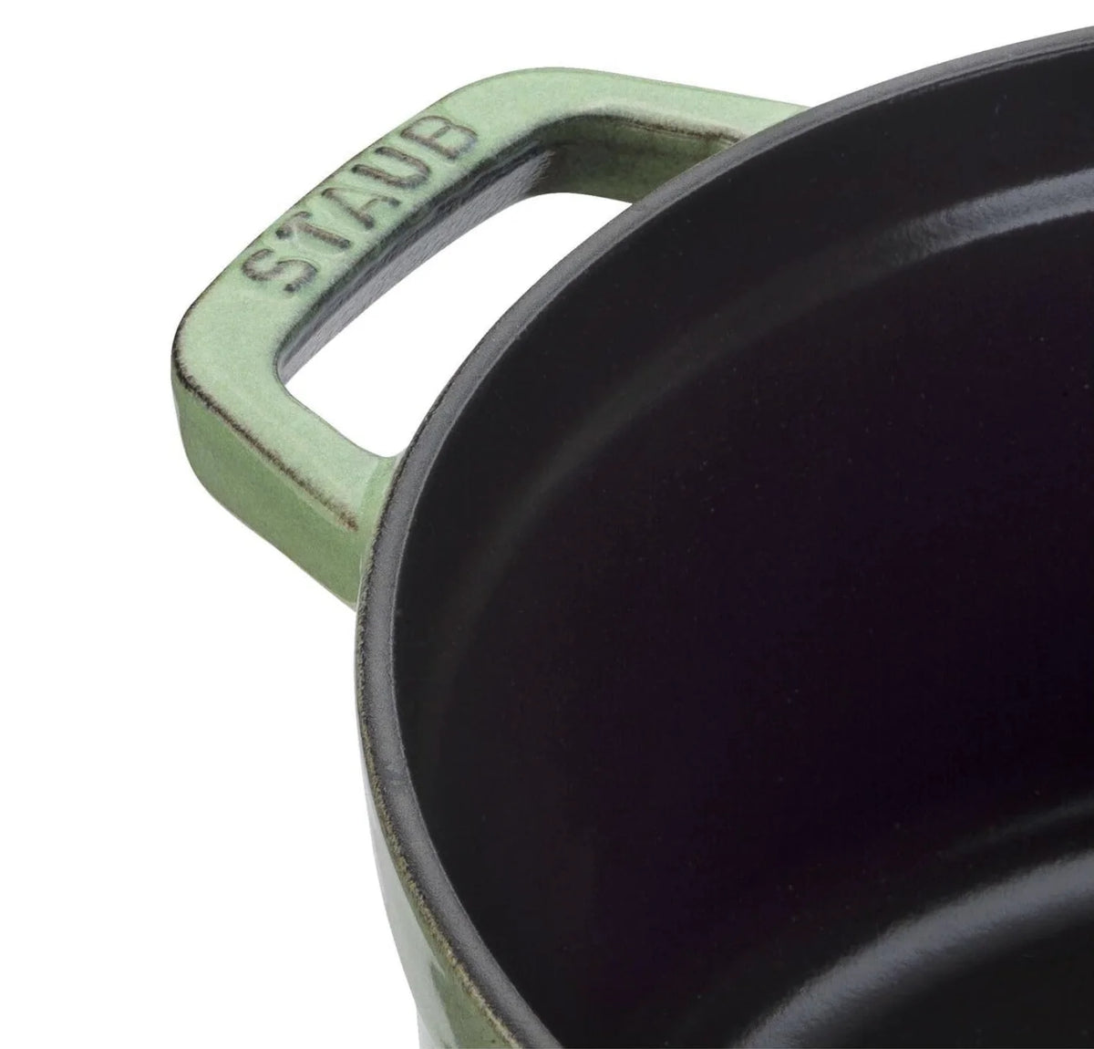 Staub Cast Iron 7-qt Round Cocotte Dutch Oven - Sage, Made In France