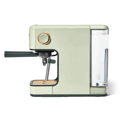 Beautiful Slim Espresso Machine with 20-Bar Pressure, Black Sesame by Drew Barrymore
