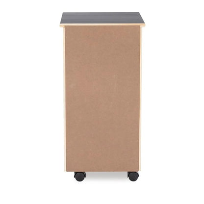 Riverbay Furniture Six Drawer Wood Rolling Storage Cart in Brown