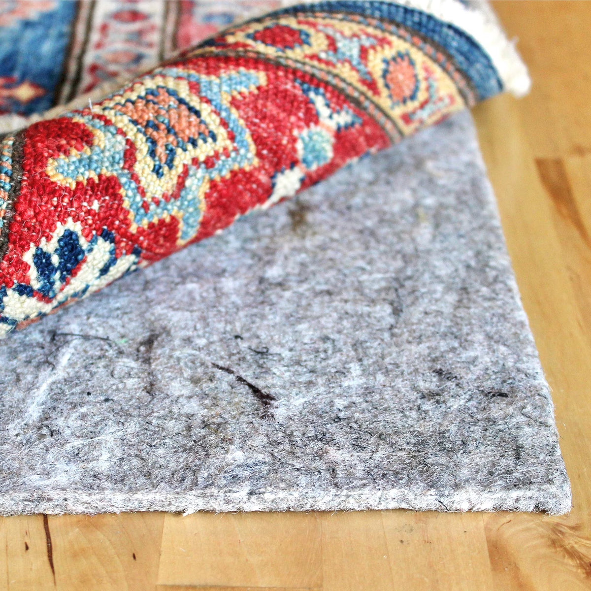 RUGPADUSA - Natural Comfort - 3/8" Thick - 100% Felt - Plush Cushioned Rug Pad - Available in 2 Thicknesses, Many Custom Sizes