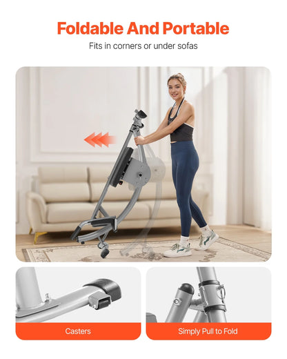 KFFKFF Core Exercise Device, Home Gym Abdominal Gear, Women's Core & Abdominal Training Equipment, 300 lbs Load Limit Strength Conditioning Ab Cruncher, Adjustable Collapsible Workout Tool