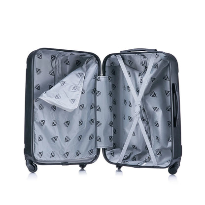 InUSA Pilot 3-Piece Hardside Luggage Sets with Spinner Wheels, Handle, Trolley, (20"/24"/28"), Blue