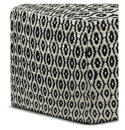 Exlonjet Margo 20 Inch Boho Round Pouf in Multi Color Braided Jute, For the Living Room, Bedroom and