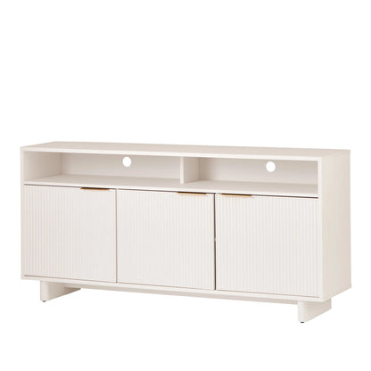 Better Homes & Gardens Lillian Fluted TV Stand for TVs up to 70", Natural Pine Finish