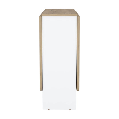 Gateleg Folding Table Space-Saving with Compact Design White / Macadamia