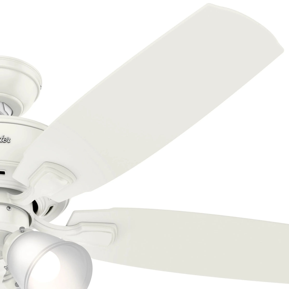 Hunter - Amberlin Indoor Ceiling Fan With Light, 52-inch, Brushed Nickel, Casual-style, 3-speed WhisperWind Motor, 53216, for Living Rooms, Bedrooms