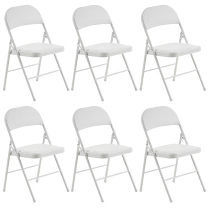 4 Pack Folding Chairs, Cushioned Padded Seat, Wedding Chairs with Metal Frame for Home, Office, Party Use, Light  Brown