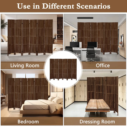 Aletheiawu 4 Panel Room Divider Wall and Folding Privacy Screens��No Installation Required��White