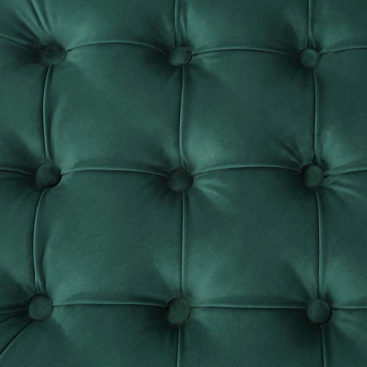 WestinTrends Wordford Round Velvet Tufted Storage Ottoman, Velvet Navy Blue