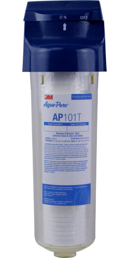 3M Aqua-Pure Whole House Standard Diameter Water Filter Transparent Plastic Housing AP101T. 5530002
