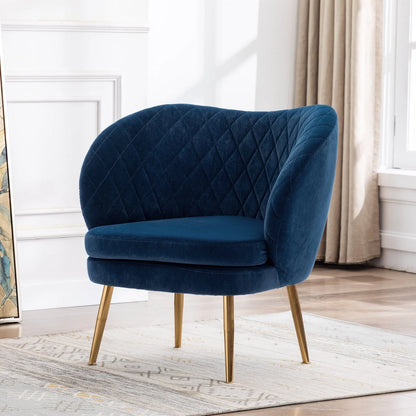 Duhome Accent Chair Single Sofa with Arm Velvet Blue 1 Pcs