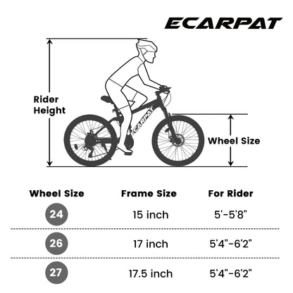 26 Inch-Wheels Mountain Bike, 21-Speed Full Suspension Mens Womens Trail Commuter City Bicycle with Disc Brakes, Grey