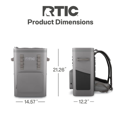 RTIC 48 Can Ultra-Tough Backpack Cooler, Leakproof Cooler, Waterproof Zipper, Navy