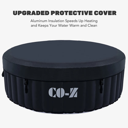 CO-Z 6ft Inflatable Hot Tub Pool with Massage Jets, Green
