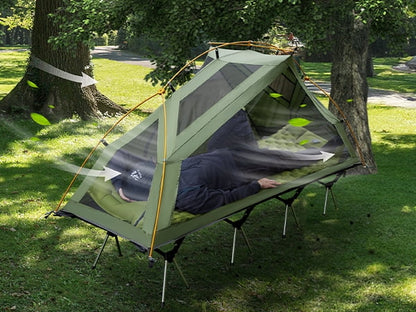 Night Cat Camping Cot Tent Waterproof 1 Person Off-Road Combo