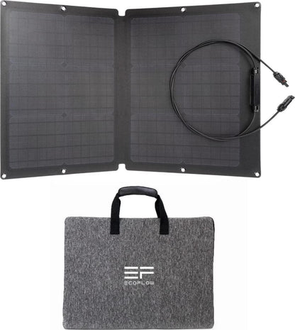 EF EcoFlow 60W Portable Solar Panel for Power Station. Foldable Solar Charger with Adjustable Kickstand. Waterproof IP67 for Outdoor Camping.RV.off Grid System